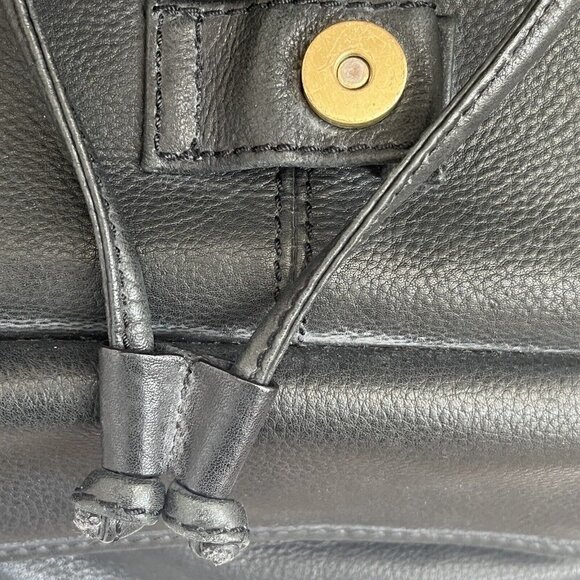 Fossil Classic Rucksack Backpack Black Leather Satchel Messenger Bag Purse Key - Picture 8 of 16